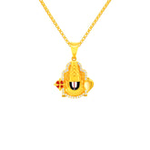 22K Yellow Gold Religious Tirupati Balaji Medium Pendants with gold weight of 5.81g